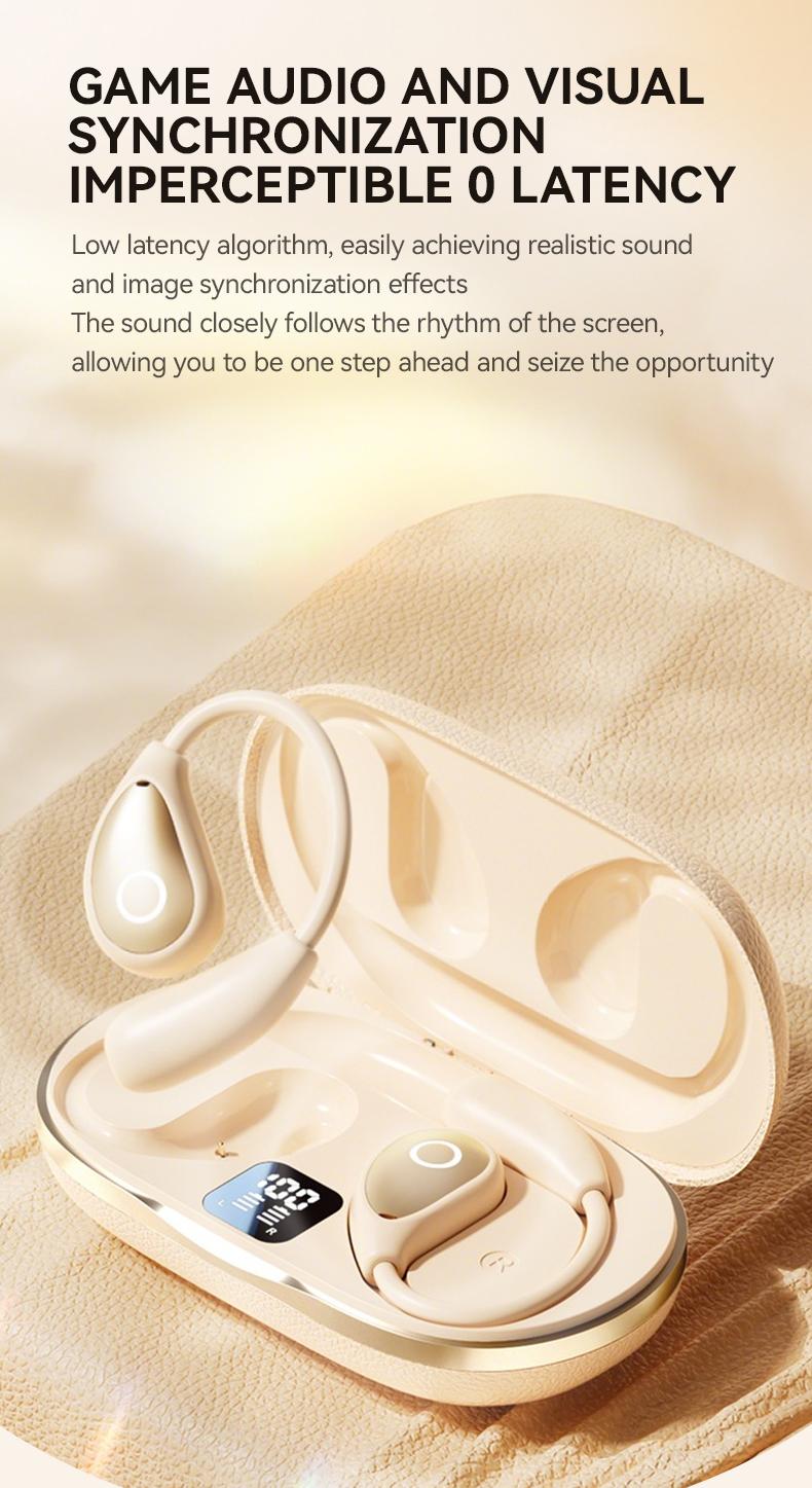 Acer OHR515 Wireless Earbuds,Open-ear Design Wireless Earphone, LongBattery Life Earbuds for Sports, Touch ControlEarbuds,Audio Headset Electronic ear headphone Digital Bluetooth openearearbuds Loudspeaker Black wireless headphones wired earphones