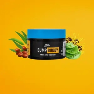 Bump Buddy Razor Bump Treatment 50 ML Aftershave Prevention Cream with Aloe Vera Argan Shea Jojoba Oils for Comfort Cleansing Foam Cleanser