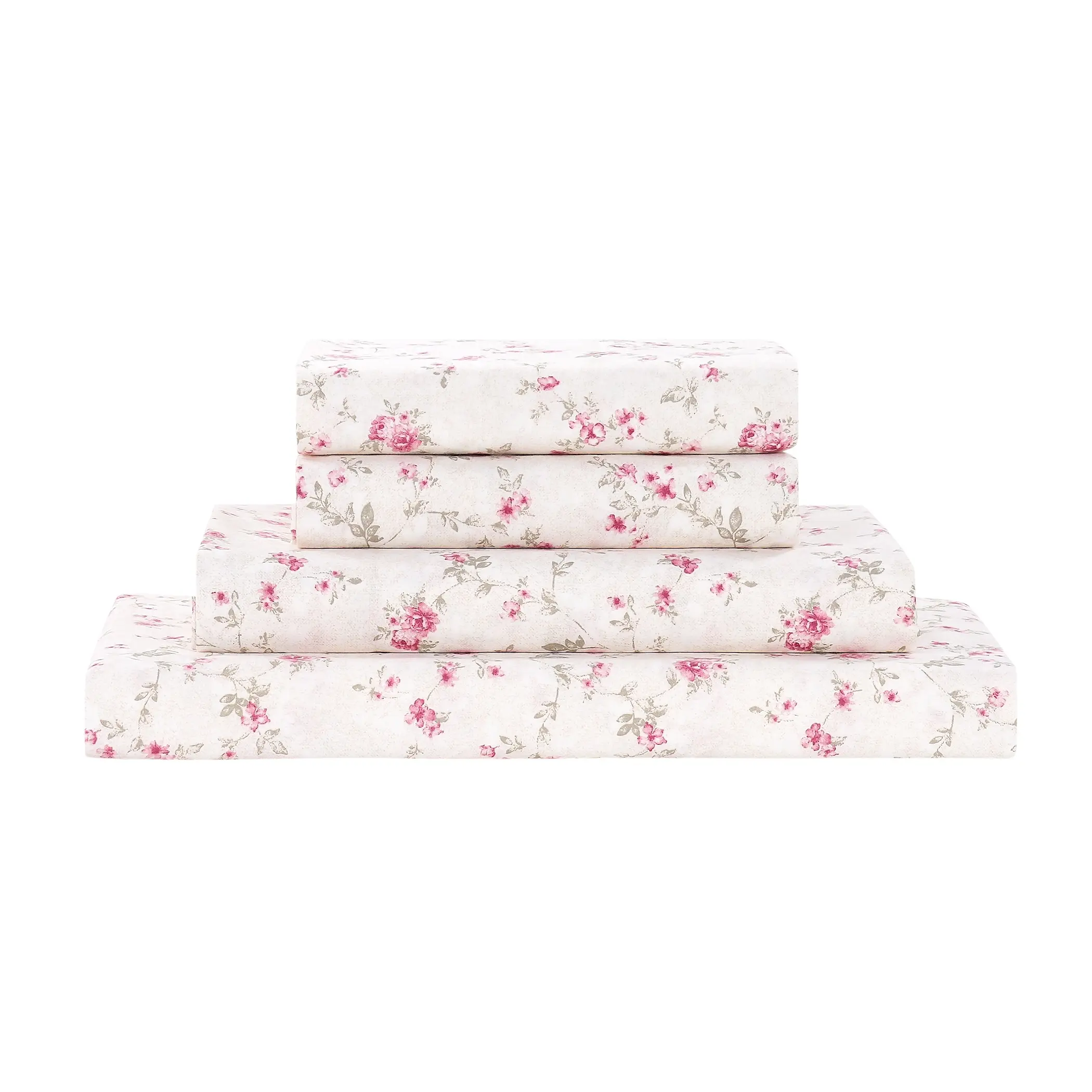 Modern Threads 3-Piece Microfibre Floral Print Flat Weave Sheet Set - Kashmir Rose Pattern, Twin Size, Durable, Ample Coverage, Snug Fit, Machine Washable, Extra Layer of Coziness