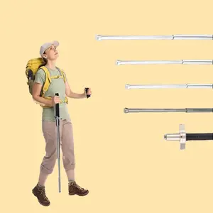 multifunctional trekking pole Premium Alloy Steel Walking Poles Set - Compact Foldable Design with Cushioned Handles trekking telescopic stick Telescopic Multifunctional Trekking Pole collapsible poles survival hiking stick outdoor trip