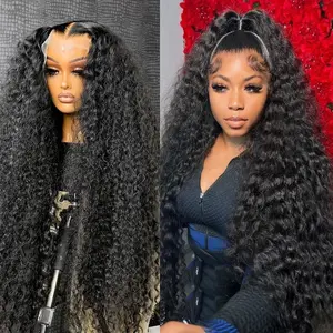 Gabrielle Hair 32 34 Inch 13x6 13x4 Lace Front Human Hair Wigs Pre Plucked For Women Deep Wave Human Hair Lace Frontal Wigs 200 Density HD Transparent 4X4 Lace Closure Wig summerwins