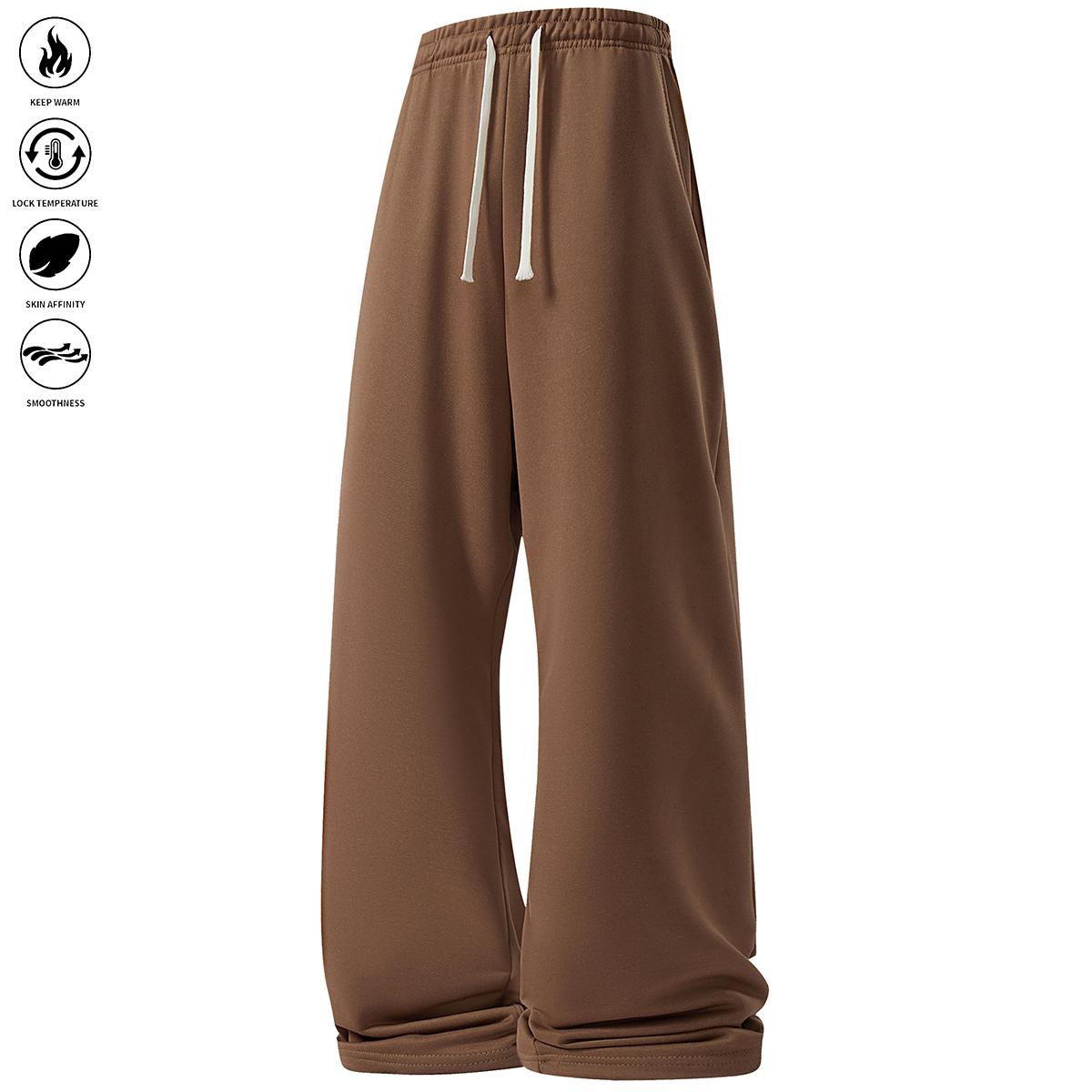 Men's casual jogging pants - elastic belt and drawstring design, side pockets, spring and autumn sports style trousers, comfortable fabrics, durable materials, sports and fitness can be used for going out