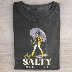 Stay Salty Anti ICE Vintage Style T-Shirt, Protest Sweatshirt, Pro Democracy Top, Fck ICE Sweater, Unisex Trending Tshirt