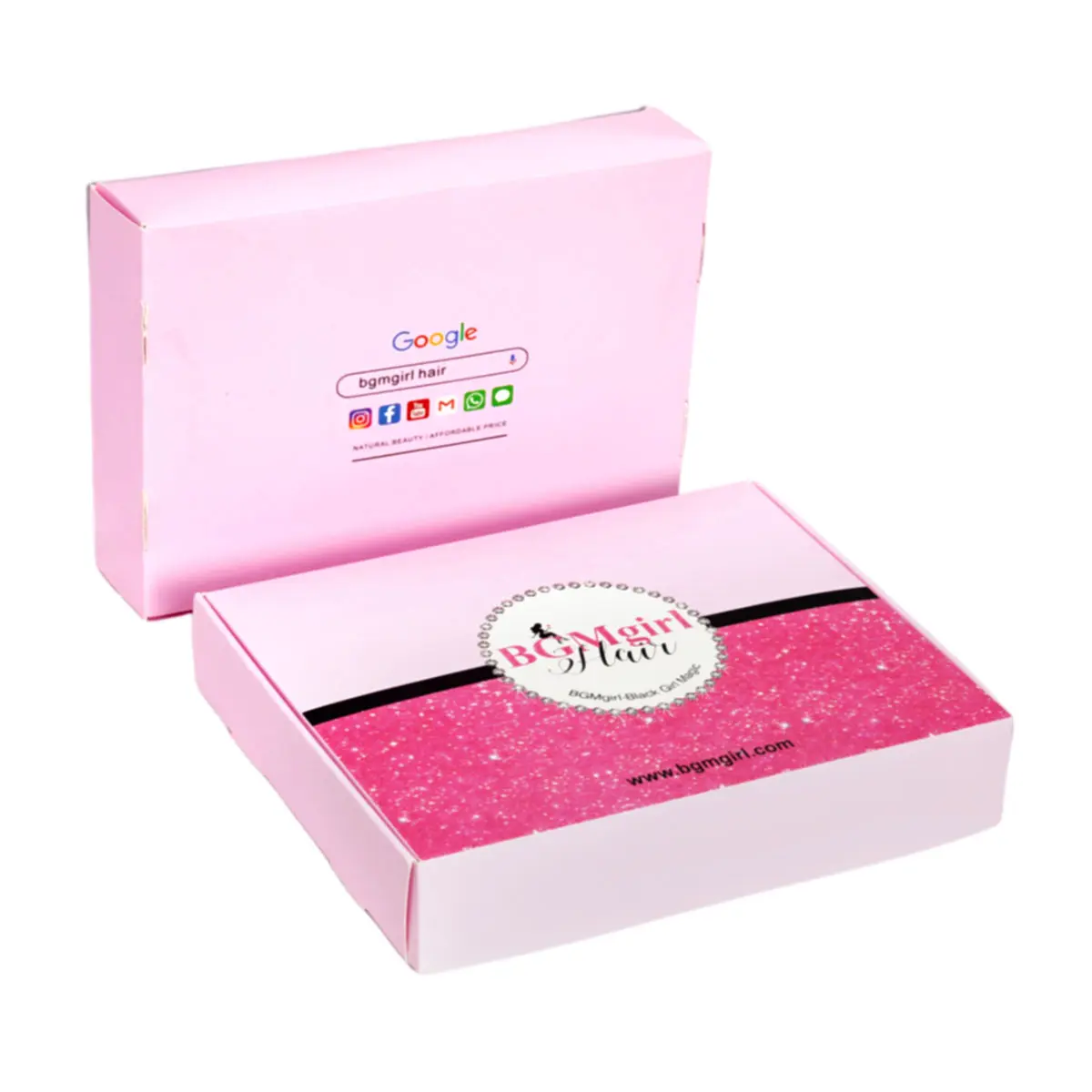 BGMgirl Hair Beautiful Gift Box Packaging Kit - Perfect Gift Bundle with Wrapping for Unisex Users, 1-Piece Free with Wig Purchase, Gift Package