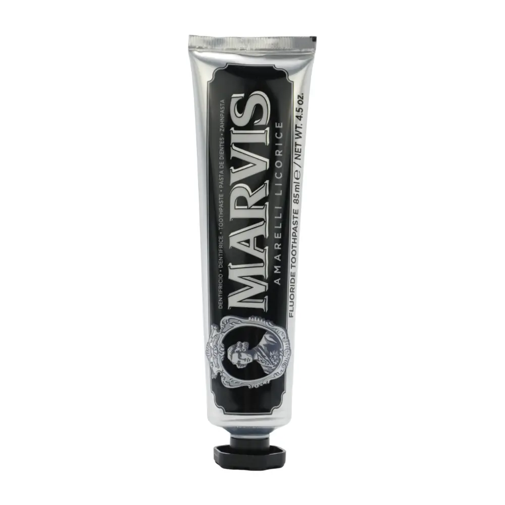 Marvis Amarelli Licorice Mint Toothpaste (3oz) - Daily, Gentle, Whitening Oral Care, Prevents Cavities, 24-Month Shelf Life