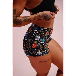 Tatted and Torn Squat-Proof Gym Shorts - Unicorn Collection