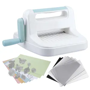 Die Cutting Machine and Embossing Machine – 6'' Opening Size for Cardmaking, Scrapbooking, and DIY Crafts – Complete Set with A5 Die Cuts, Embossing Folders, and Plates(Teal)