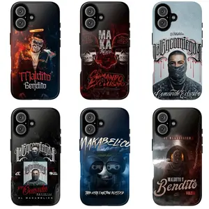 6 Styles El Makabelico Phone Case, Corridos Tumbados Regional Mexican Aesthetic Design Phone Case, Premium Shockproof Protective Slim Cover, Case for iPhone & Samsung Galaxy, Gift for Fans 6