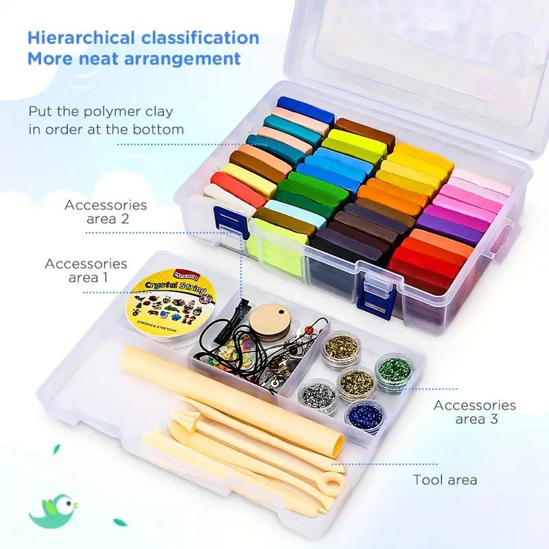 46/62/88/100 Pcs Polymer Clay Kit Creative Moldable Clay for Kids DIY Starter Kits Oven Baked Model Clay Non-Sticky with Sculpting Tools Craft Supplies Unique Gift for Children & Artists - Colorful Marker Set