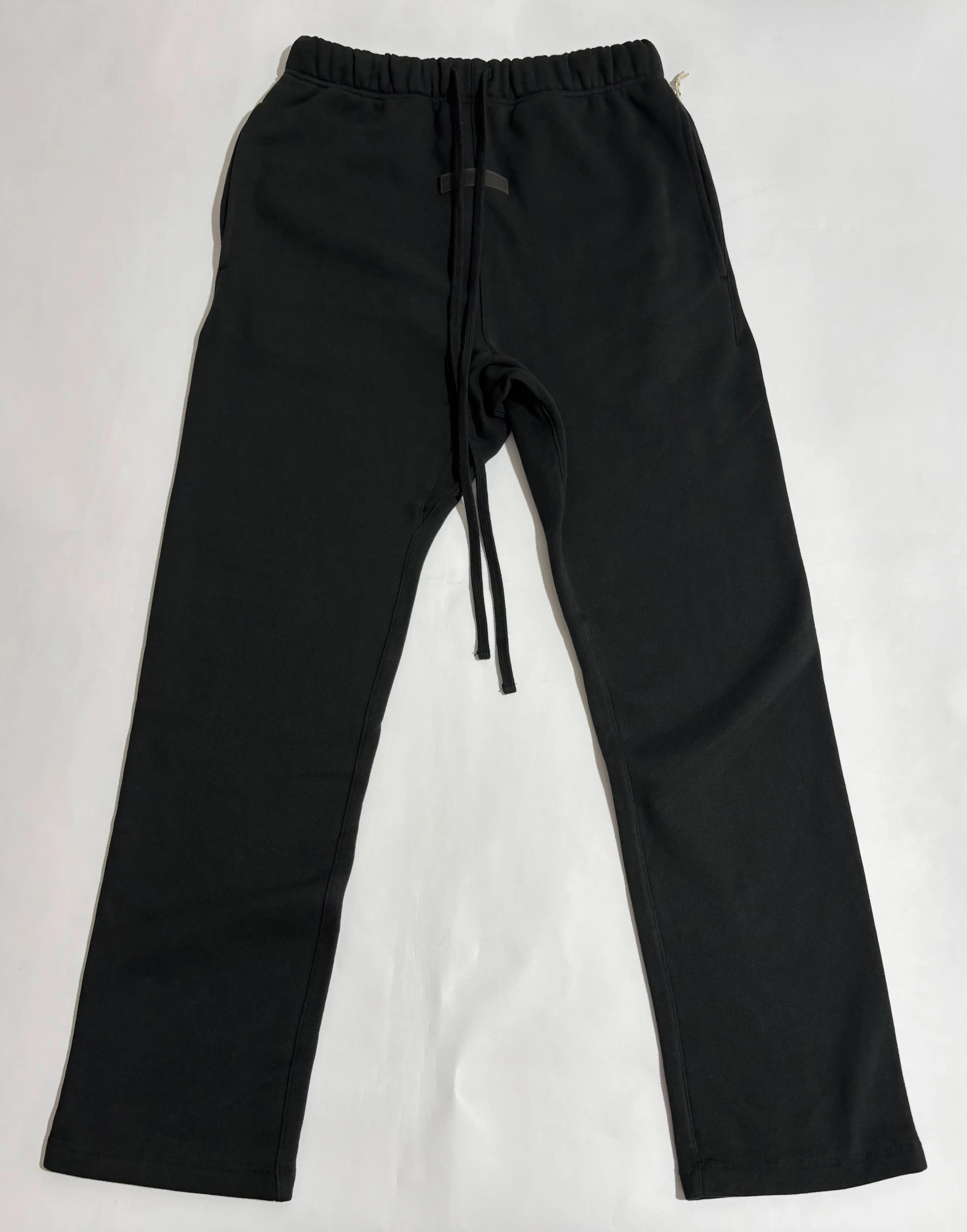Men's Uncuffed Plain Casual Wide Leg Joggers - Black Stylish Soft Sporty Unisex Streetwear All-Seasons Relaxed Oversized Fit Drawstring Pants with Pockets for Lounge Athletic Use, Stylish Soft Joggers