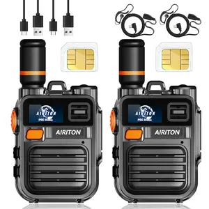 AIRITON Global Walkie Talkies AI-K28 Two Way Radio 4G POC Unlimited Range Radio with 1 Year SIM Card, 5000 Miles for Home, Business, 2 Pack