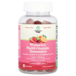 Nature's Craft Women's Multivitamin Gummies, Orange, Cherry, & Strawberry, 90 Gummies