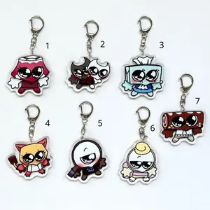 Dandy's World Acrylic Keychain, Dandys World Double Side, Brightney, Gigi, Glisten, Connie, Flutter, Shrimpo, Poppy, Dandys World Gift