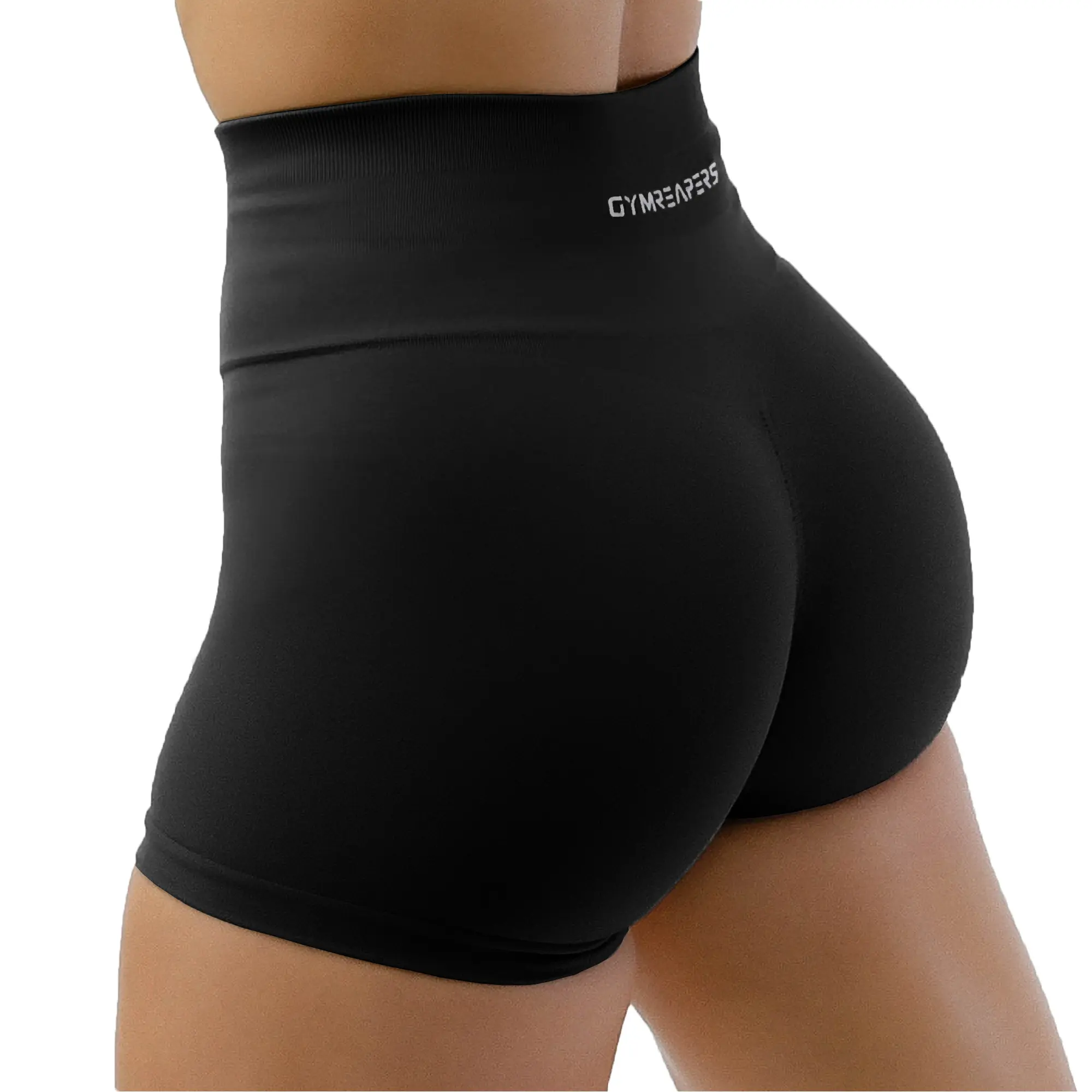 Gymreapers Halo Athletic Compression Shorts for Women - Seamless Knit Interlock Fabric for Breathability and Flexibility, Gym Training Shorts, High Stretch Shorts