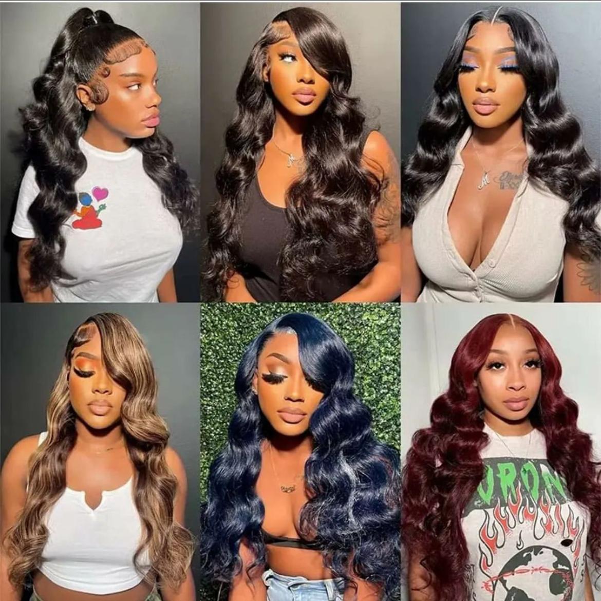 [Super Deal] Hot Star Body Wave 13x6 HD Transparent Lace Front Natural Black Color Wig Pre Plucked Human Hair Wigs For Women