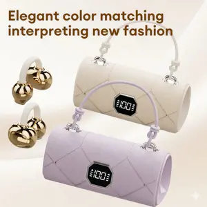 X22 Fashionable Clip-On Wireless Headphones with Handbag‑Style Light‑Luxury Leather Texture, Comfortable Fit, 2025 Bluetooth 6.0, LED HD Display, HiFi Sound, Sport & Travel Ready, Perfect Gift for Girlfriend, Audio Earbuds for Music & Calls