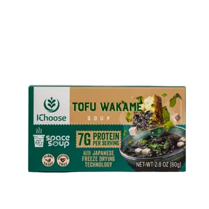 Space Soup – Instant Tofu Wakame Soup, Plant-Based, 7g Protein, Box of 4 Pack (4x20g)