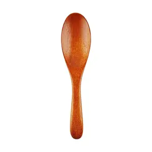 NICOTT Korean Wooden Spoon for Yogurt Ice Cream Cereal - 17.5cm Small Stirring Spoon for Desserts