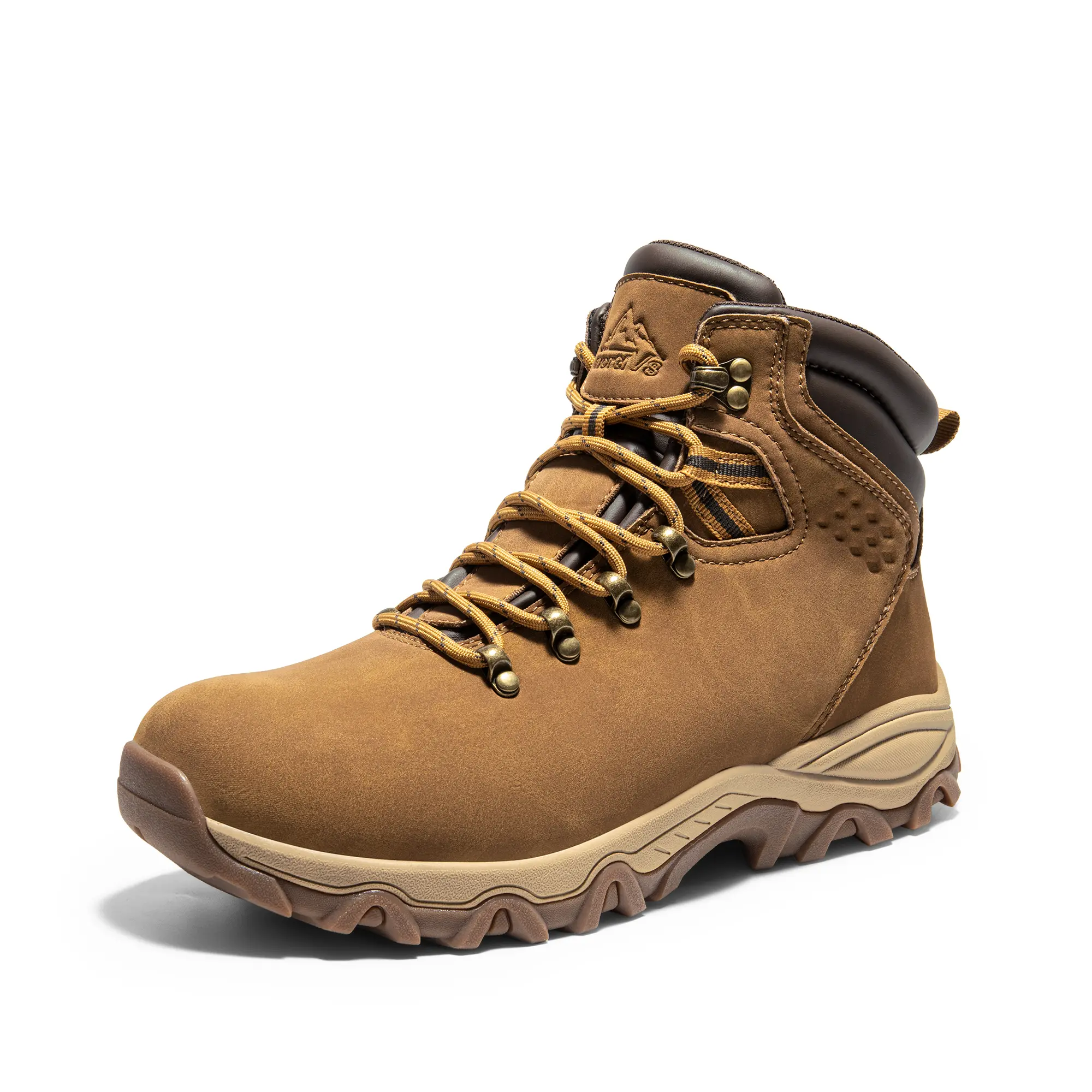 NORTIV 8 Men's Waterproof Insulated Winter Hiking Boots - Durable Outdoor Footwear with Plush Lining, All-Weather Grip, Shock-Resistant EVA Sole for Trekking, TikTok Shop Back to School, Trekking Camping Shoes, Plain