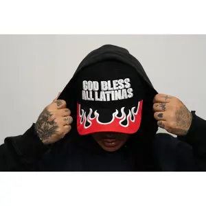 GOD BLESS ALL LATINAS Flame Hat
