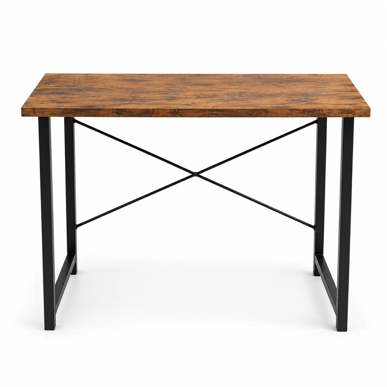 32-Inch Compact Computer Desk - Wood-Look Top, Metal Frame, Portable Functional Table, Study Writing Table, Bedroom Furniture for Home Office Ideas, Office Inspo