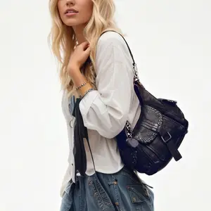 FUNTOUR Women Mini Tote Bags City Tote Shoulder Purses Boho Purse Vegan Leather Hobo Handbags With Adjustable Dual Straps