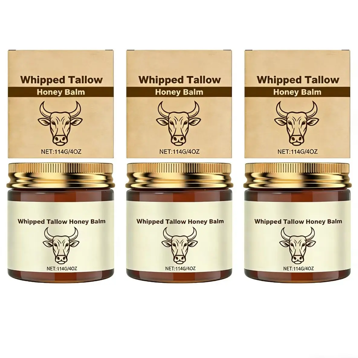 #SummerVibes Whipped Tallow Honey Balm -4 Oz,Moisturizing Creamfor Soft,Smooth Skin -Handmade All-NaturalMoisturizer-Handmade Black FridaySpecial Offer Package