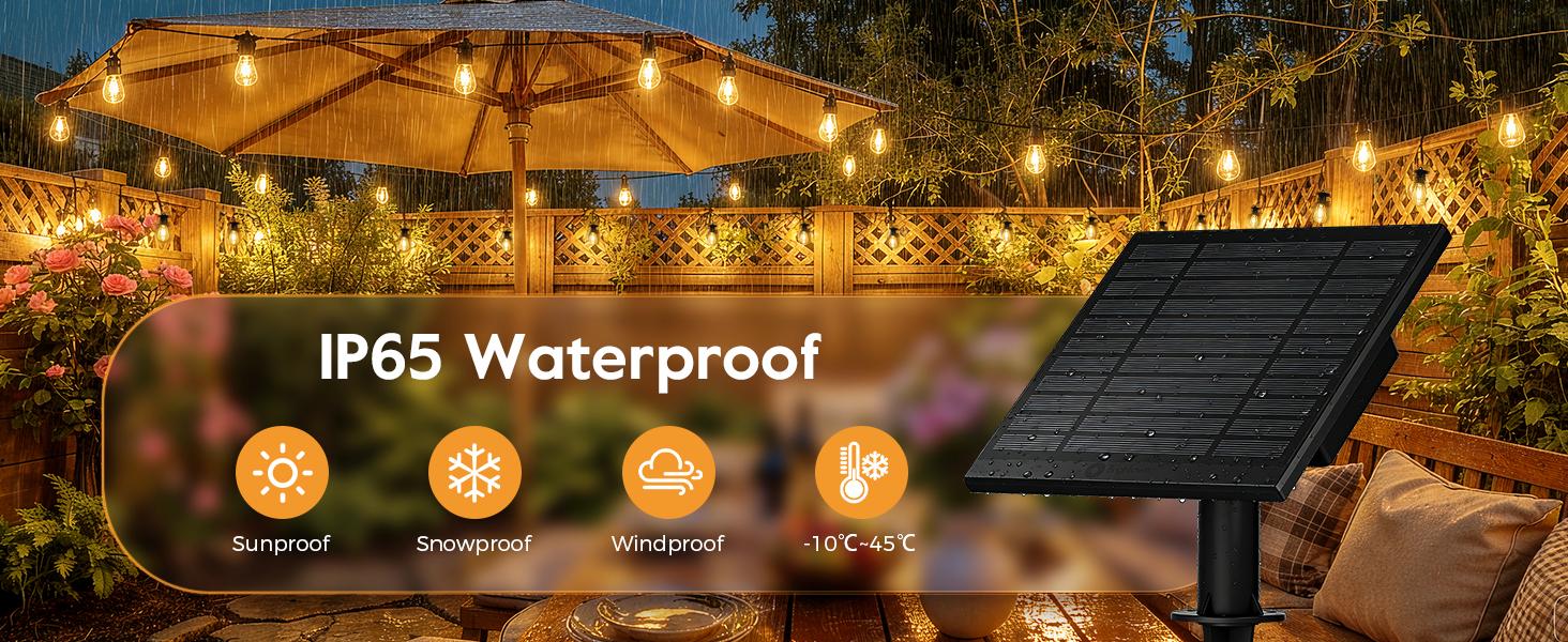 Minetom 100FT Solar String Lights Outdoor Waterproof, 31+2LED S14 Shatterproof Bulb, Patio Lights with Remote Type-C Port Timable, 3 Light Modes Dimmable Solar String Lights for Outside, Yard, Camping Minetom 100FT Solar String Lights Outdoor Waterproof, 31+2LED S14 Shatterproof Bulb, Patio Lights with Remote Type-C Port Timable, 3 Light Modes Dimmable Solar String Lights for Outside, Yard, Camping
