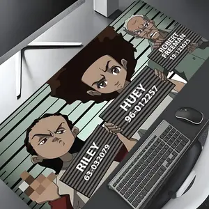 Trend Anime cartoon Character  Pattern  Design Large Gaming Desk Mat, Aesthetic Desktop Drotection Pad,Washable Rubber Pad Non-Slip Lock Edge Multi-Size Desk Mat Suitable For Home Office, Desk Gadgets, Anime Mousepad