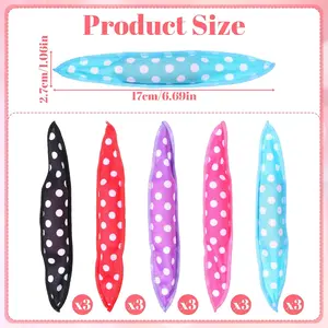 15 Pcs Hair Curler Rollers Soft Satin Sponge Rollers DIY Night Sleep Foam Hair Styling Tools Flexible Pillow Sponge Curlers for Women Tousle Hairstyle No Heat Heatless