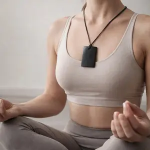 Natural Shungite EMF Protection Pendant Necklace – Genuine Stone Energy Grounding Jewelry