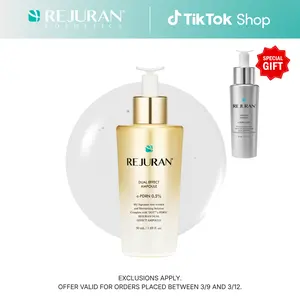 REJURAN Dual Effect Ampoule, DOT DUAL c-PDRN - Rejuvenating Face Serum for Radient Glass Skin, Wrinkle and Fine Line Treatment, Firming, and Deep Hydration, Korean Skincare (1.69 fl oz)