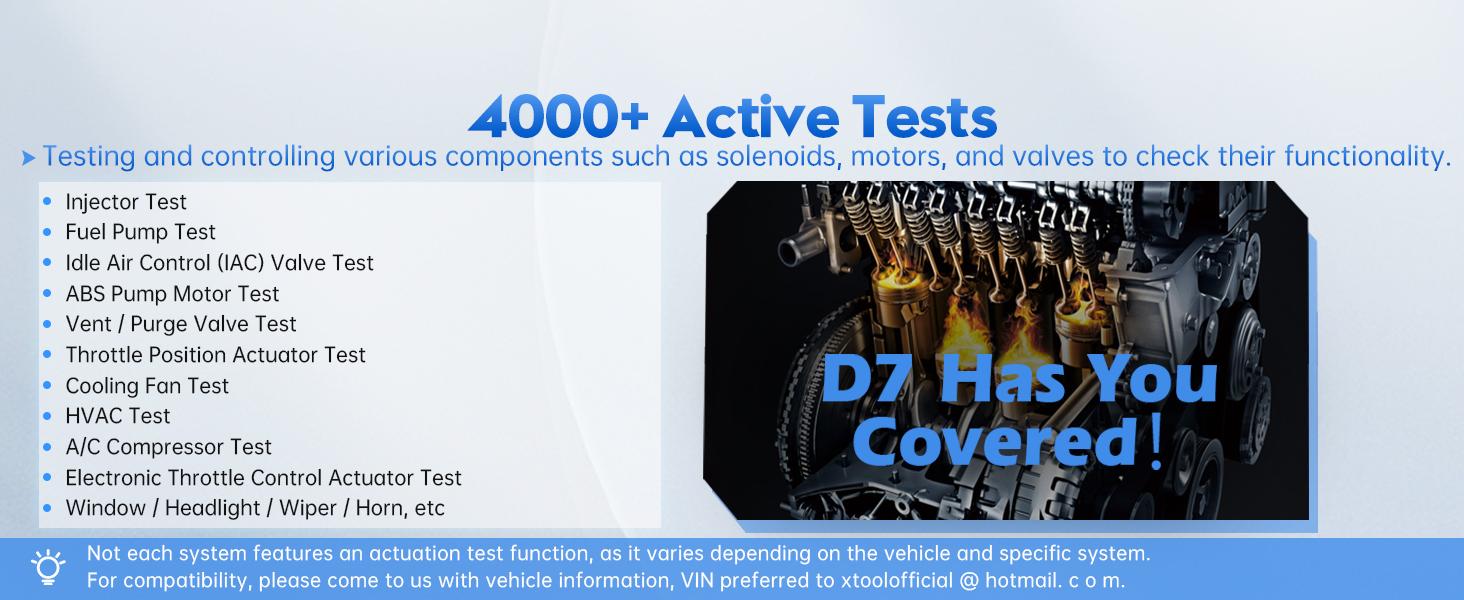 XTOOL D7 V2.0 Bidirectional Scan Tool 2026 Ai-Assisted OBD2 Scanner Diagnostic Tool with 36+ Resets, Full System Car Scanner with EPB, Injector Test, Throttle, Crank Sensor Relearn, FCA, CANFD & DoIP fathersdaygift