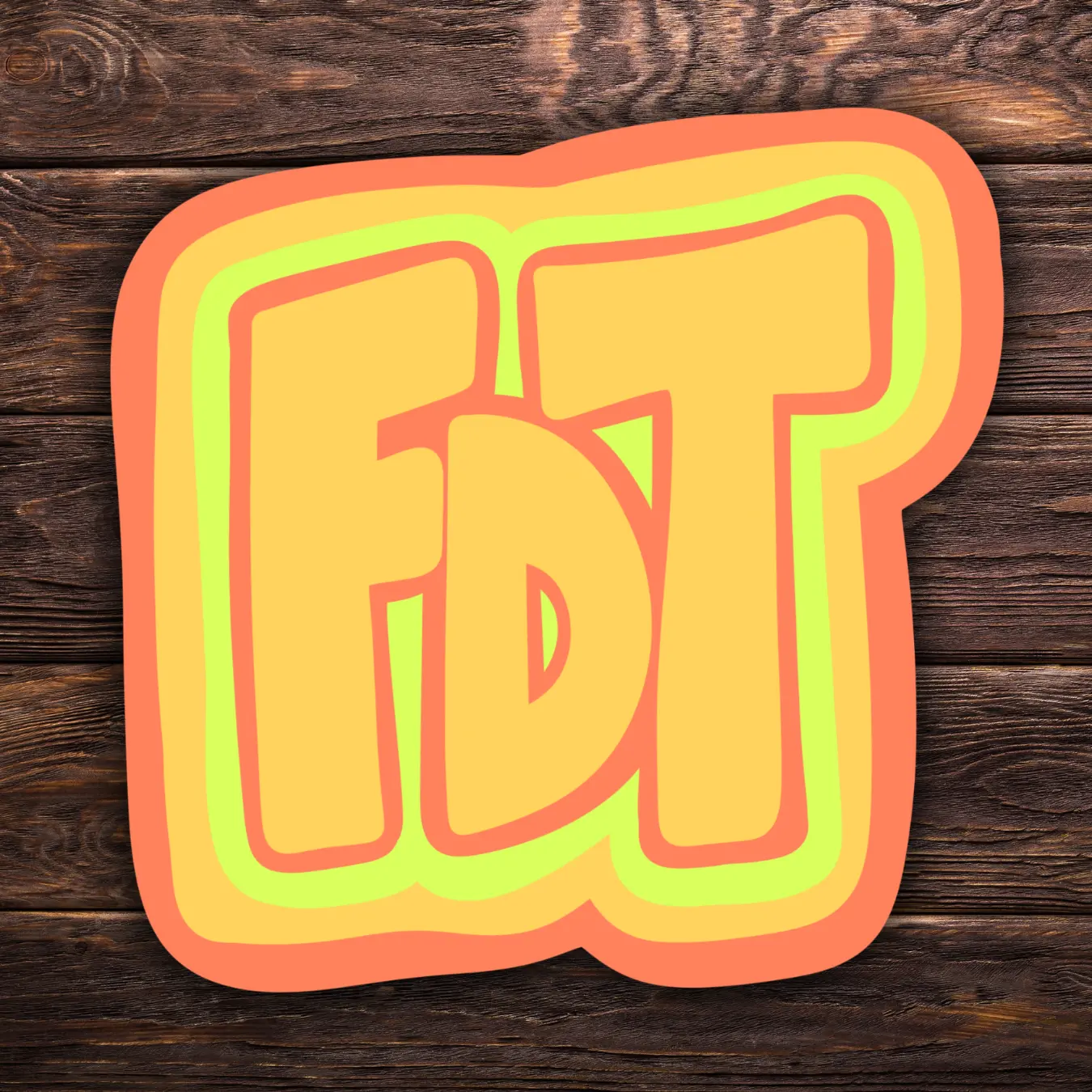 FDT Sticker Yellow Version | Anti-Trump Sticker | Retro Sticker | Political Vinyl Decal | Water-Resistant | Activism Sticker