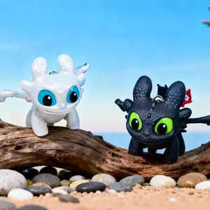 How to Train Your Dragon Night Fury Doll Keychain - Glow in the Dark Mini Dragon Pendant, Moving Wings, Fashion Doll Accessory, Trendy Bag Charm Car Ornament, Valentine's/Birthday Gift