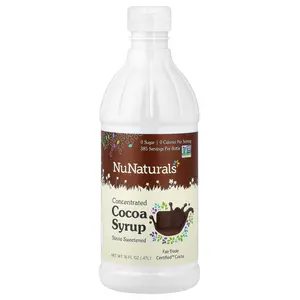 NuNaturals Concentrated Cocoa Syrup, Stevia Sweetened, 16 fl oz (0.47 L)