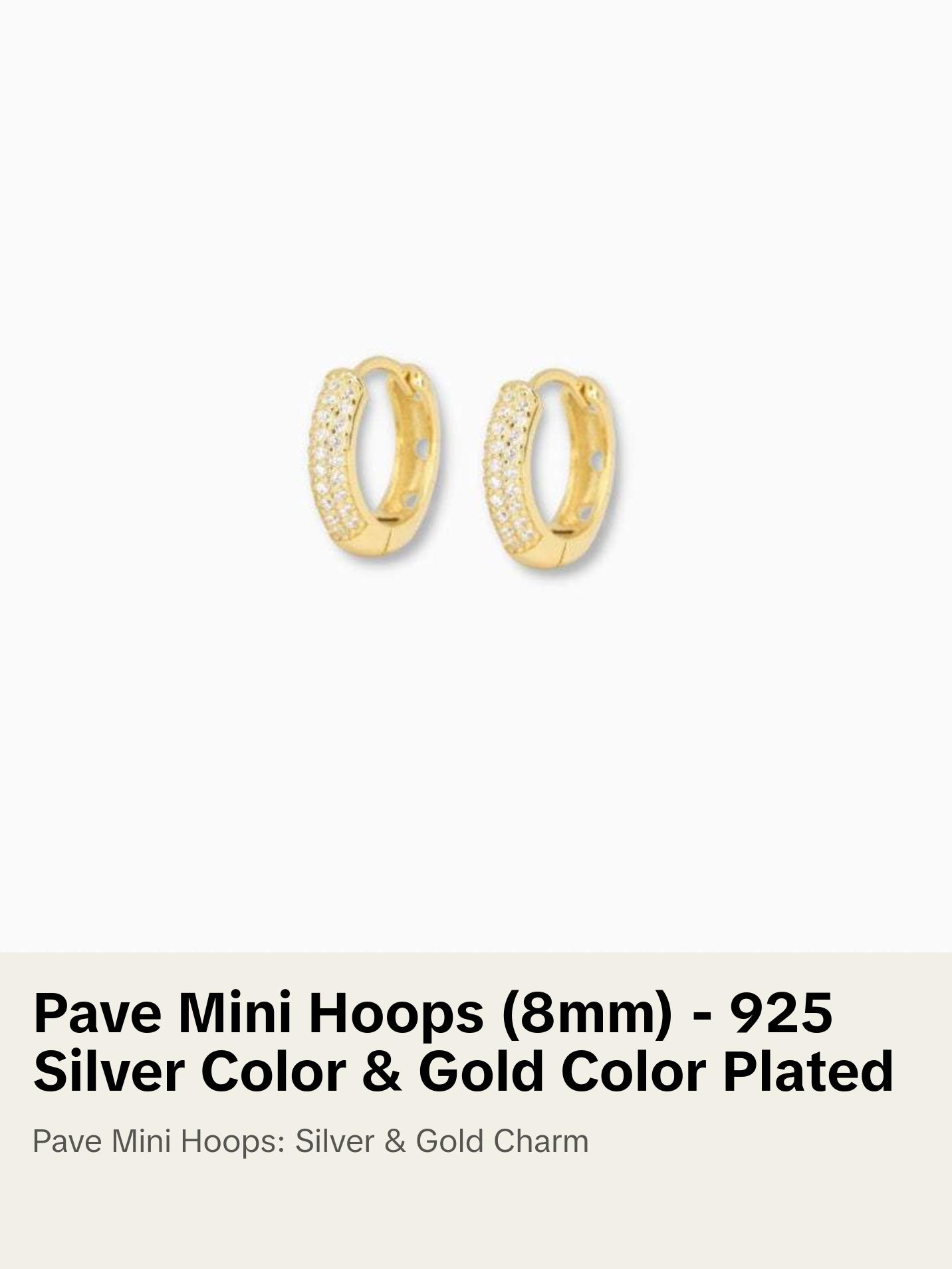 Pave Mini Hoops (8mm)