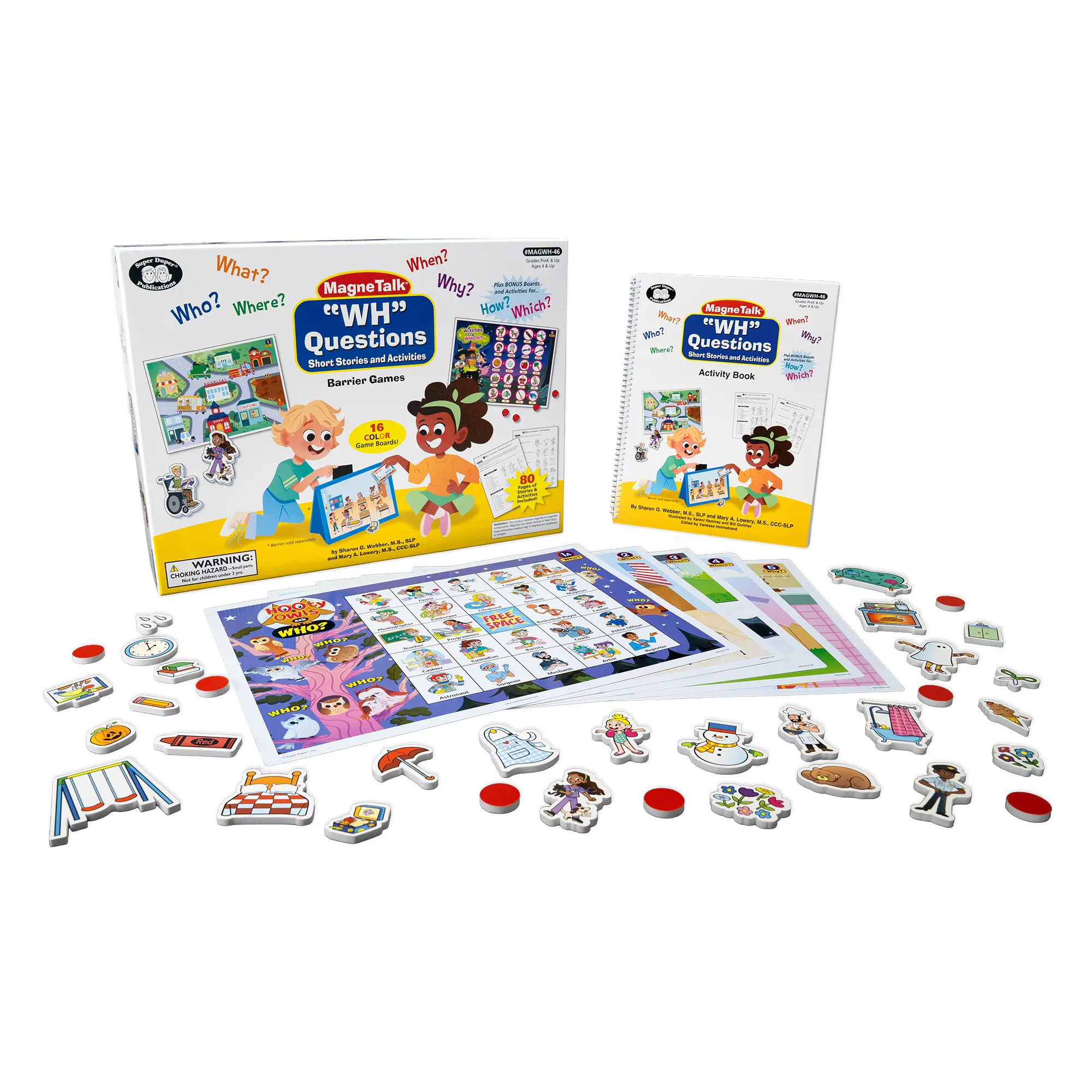 MagneTalk “WH” Questions Short Stories & Activities, Interactive Question & Answer Game for Kids Ages 4+, Fun Storytelling & Communication Game, Engaging Family & Classroom Activity
