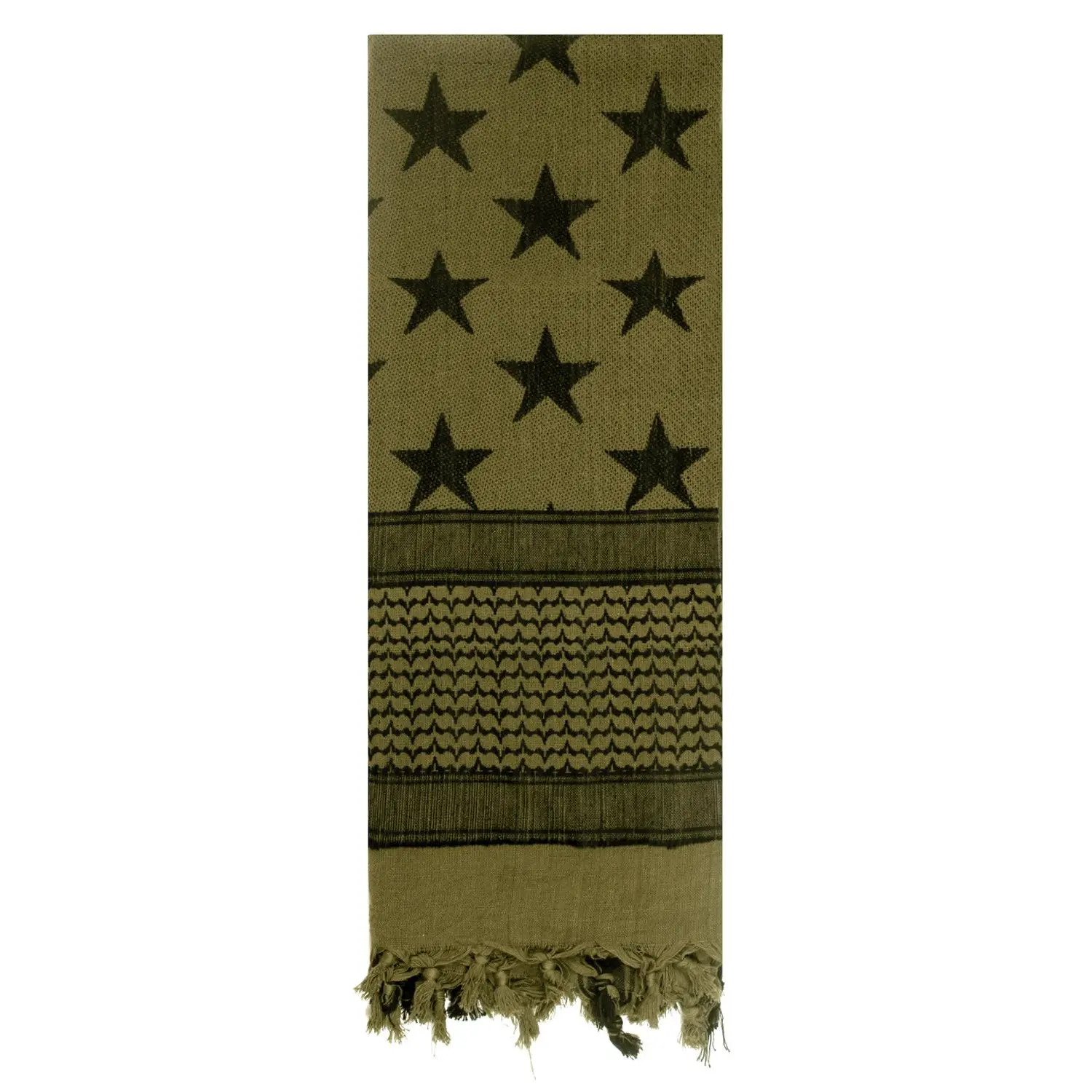Olive Drab - US Stars and Stripes Shemagh Tactical Desert Scarf
