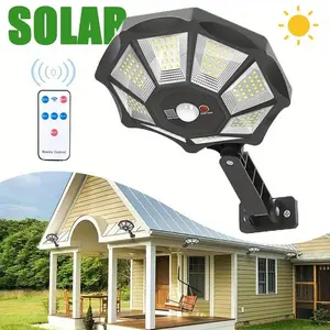Solar Lights Outdoor Solar Street Lights 168LED 6500K 8 Sides Solar Outdoor Lights IP66 Waterproof for Yard Pools