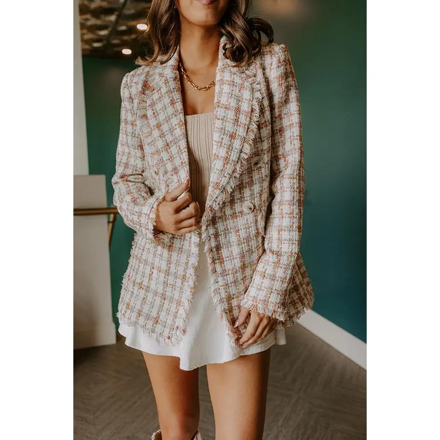 Graceful Smile Tweed Blazer
