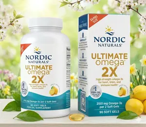 Nordic Naturals Ultimate Omega 2X Lemon Flavor - 90 Soft Gels - 2150 mg Omega- High-Potency Omega-3 Fish Oil with EPA & DHA