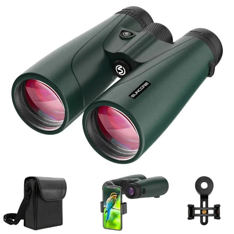 15x52 High Power Binoculars for Adults, High Definition Outdoor Binoculars with Phone Mount, Long Range Night Vision Binoculars for Bird Watching, Hunting, Hiking, Camping, Stargazing, Wildlife Viewing & Travel