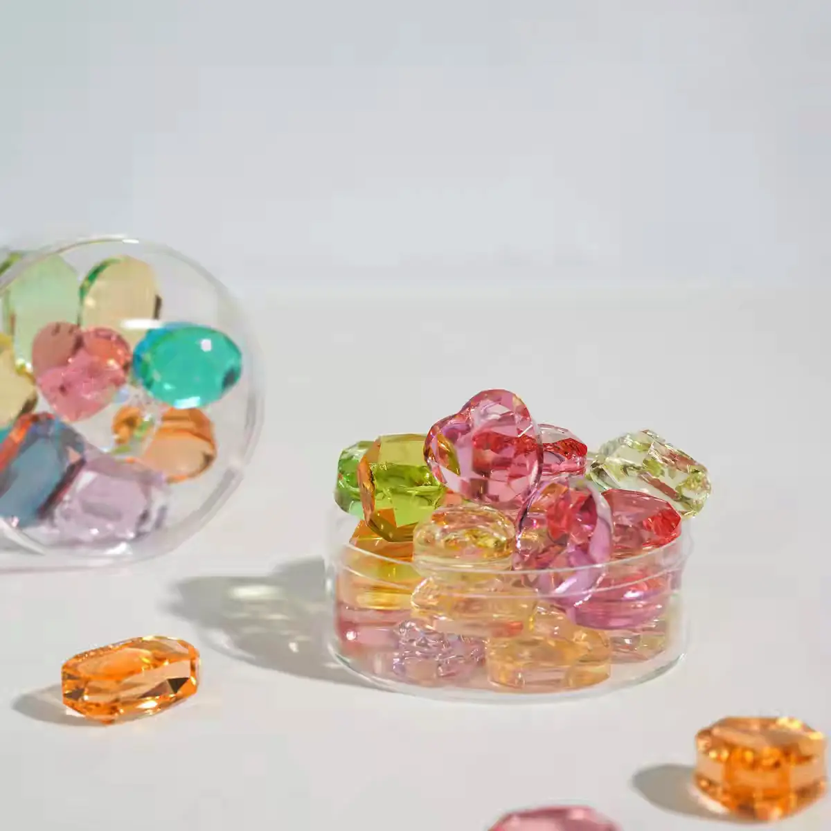 Diamond Candy Isomalt Gem Shaped Crystal Clear Candy 2.82oz (80g) Individually Wrapped Sweet Fruity Hard Candy Elegant Edible Jewels for Gift, Wedding, Party & Afternoon Tea