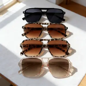 4-Pack Unisex Aviator Sunglasses Classic Y2K Style UV400 Protection Lightweight Frames Versatile for Driving & Outdoor Use