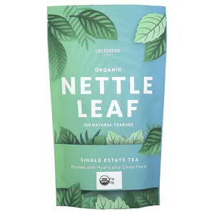 Cederberg Tea Co Organic Nettle Leaf, Caffeine Free, 100 Natural Tea Bags, 4.76 oz (135 g)
