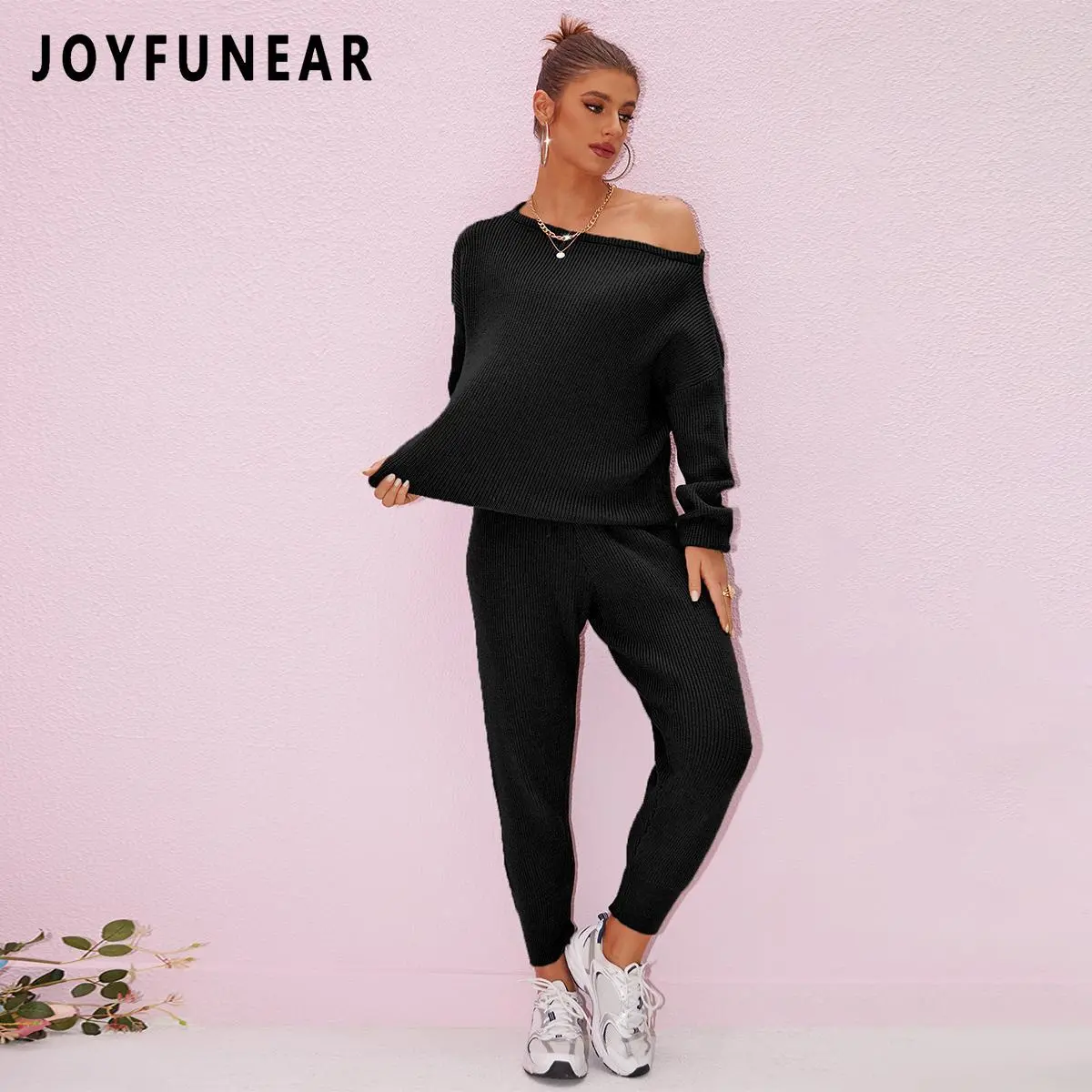 Joyfunear Crew Neck Top - Minimalist Product with Crew Neck Attribute