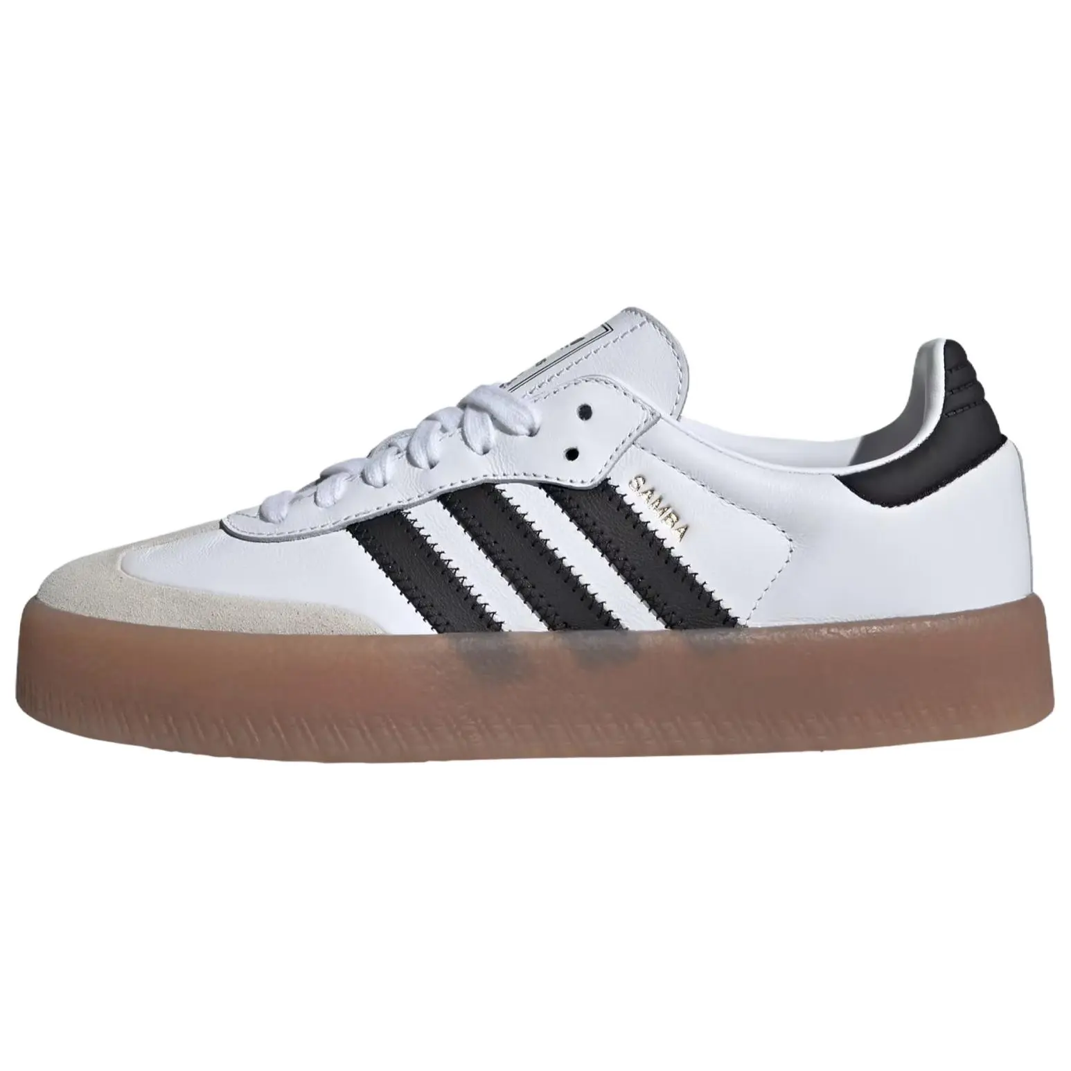 Adidas Wmns Sambae 'White Black Gum' Women's Lightweight Sports Shoes - Laced, All-Season, Breathable Mesh Upper, Cushioned Midsole, Workout Sneakers, Runner Shoe, Running Casual Sneakers, Gym, Women's Shoes