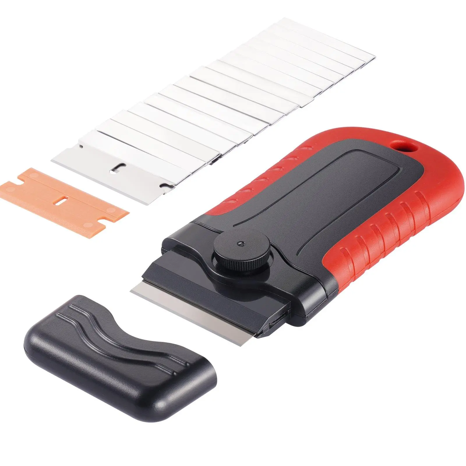 【FathersDayGift】VEVOR Razor Blade Scraper Locking Scraper Tool 15 Extra Blades with Security Cap