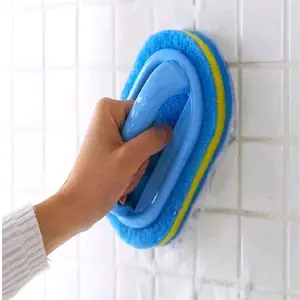 Powerful Sponge Scrub Brush For Multi-Purpose Cleaning, Including Bathroom, Kitchen And Floor, With Productivity For Cleaning Oil Stain On Bath Tub, Tile, Stove And Glass